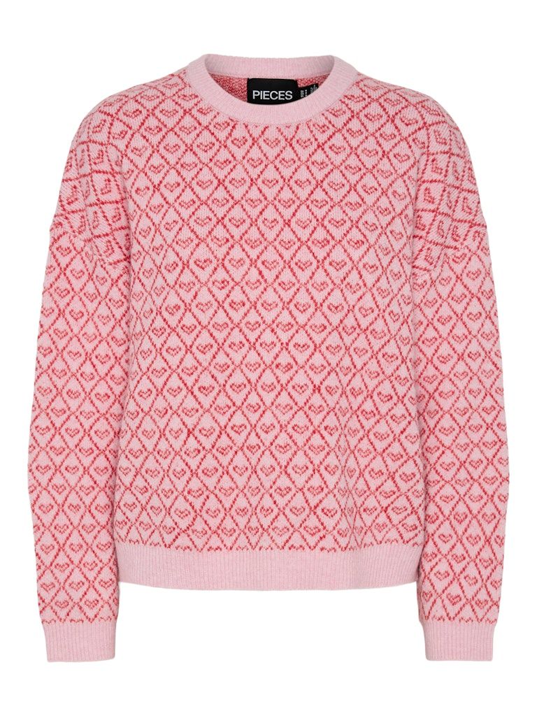 PCNAVI LS O-NECK KNIT MM Roseate Spoonbill/Lo