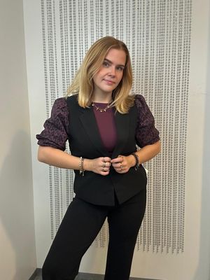 ONLMELLIE LIFE S/S MIX BLAZER TLR CS Black-WINE TASTING LEO SLEEVS