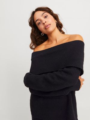 JXMINKA OFF SHOULDER KNIT Black