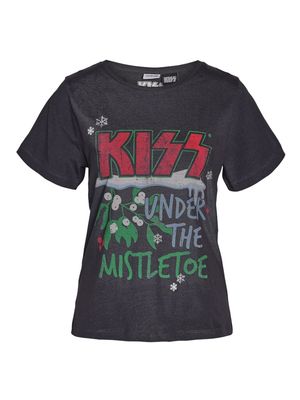 NMNATE KISS CHRISTMAS T-SHIRT JRS FWD Obsidian/KISS MISTLE