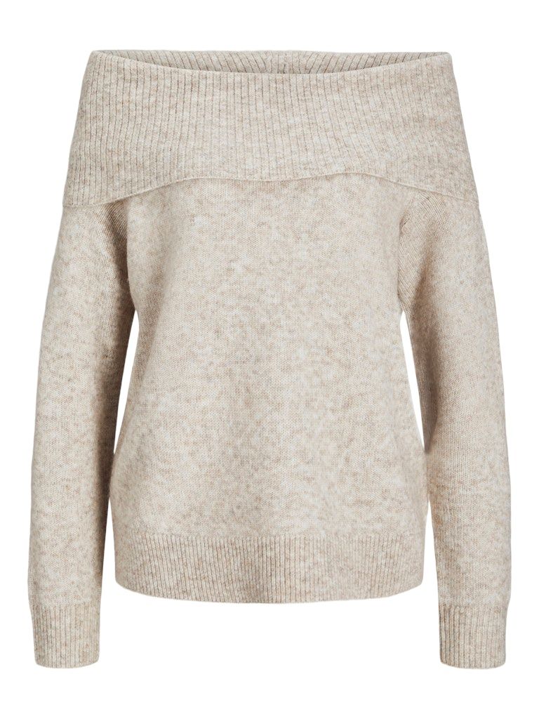 JXMINKA OFF SHOULDER KNIT Fog