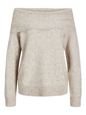 JXMINKA OFF SHOULDER KNIT Fog