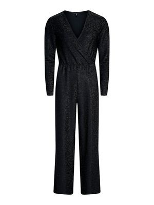 ONLRICH L/S GLITTER JUMPSUIT JRS Black/Black glitter