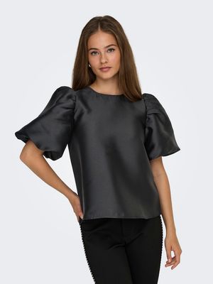 ONLMANNY 2/4 HEAVY SATIN TOP WVN CS Black