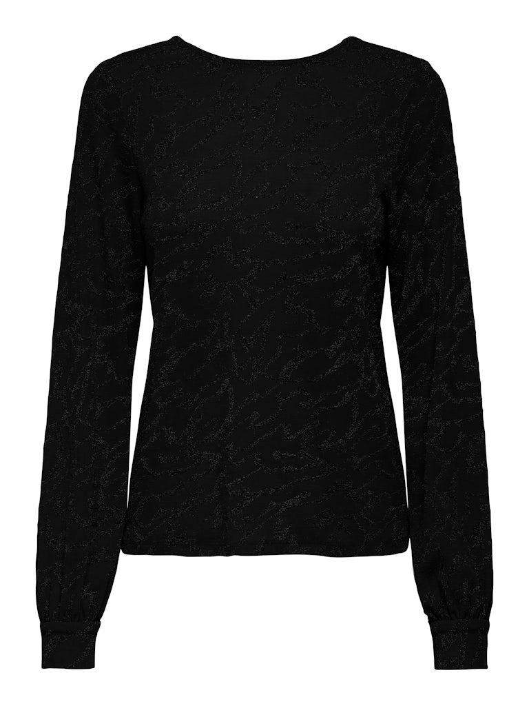 ONLCAROL L/S GLITTER BOW TOP BOX JRS Black-Zil zebra (black)