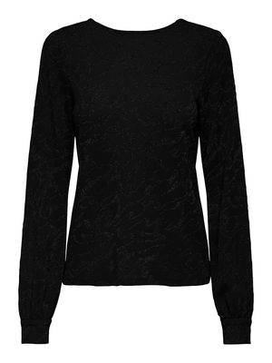 ONLCAROL L/S GLITTER BOW TOP BOX JRS Black-Zil zebra (black)
