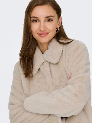 JDYMACY LIFE FAUX FUR JACKET OTW NOOS Moonbeam