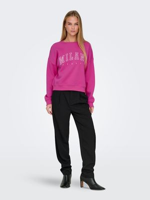 ONLSWEAT LIFE L/S CREW O.SIZE STATE NOOS Rose Violet/MILANO -