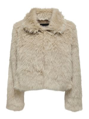 ONLMANNY FAUX FUR JACKET CC OTW Pumice Stone
