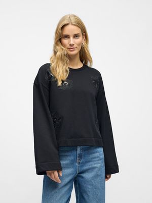 OBJCARLY L/S RE SWEAT TOP 141 Black