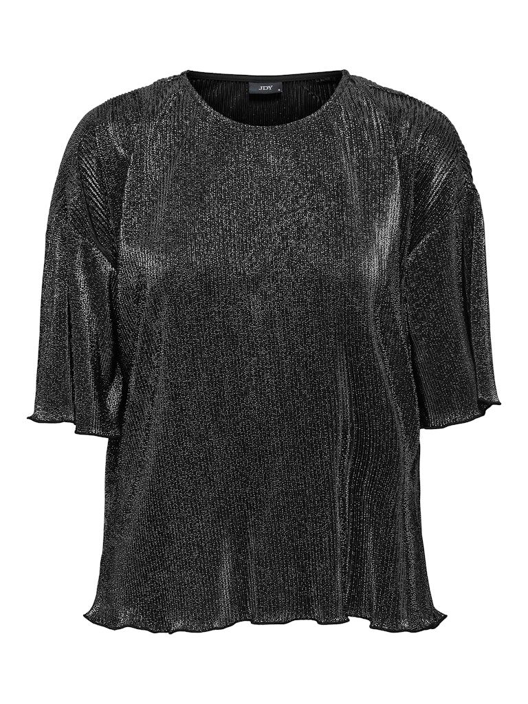 JDYVILMA S/S O NECK TOP JRS DIA Black-BLACK