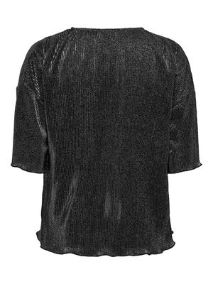 JDYVILMA S/S O NECK TOP JRS DIA Black-BLACK