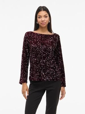 VIFAITH BOAT NECK L/S SEQUIN TOP/2 Fig
