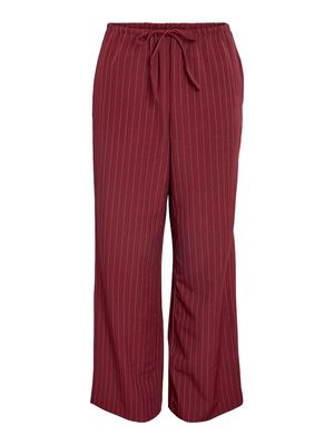 NMSARAH NW STRING PANTS FWD Windsor Wine-WHITE PINSTRIPE
