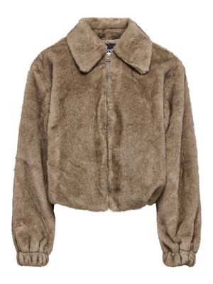 ONLMADELINA FAUX FUR JACKET OTW Taupe Gray