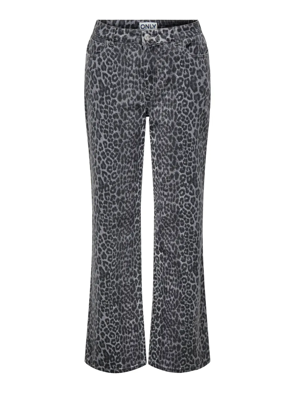 ONLCOBAIN-MIE REG WIDE ANIMAL PANT PNT Black-TONAL LEO