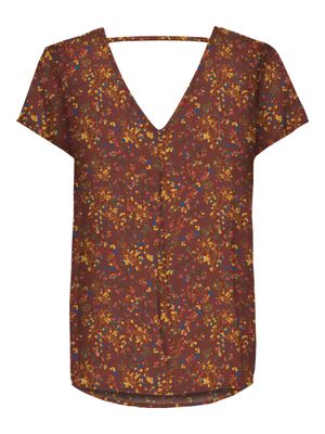 ONLFAY LIFE S/S TOP WVN Burnt Henna/GARDEN D