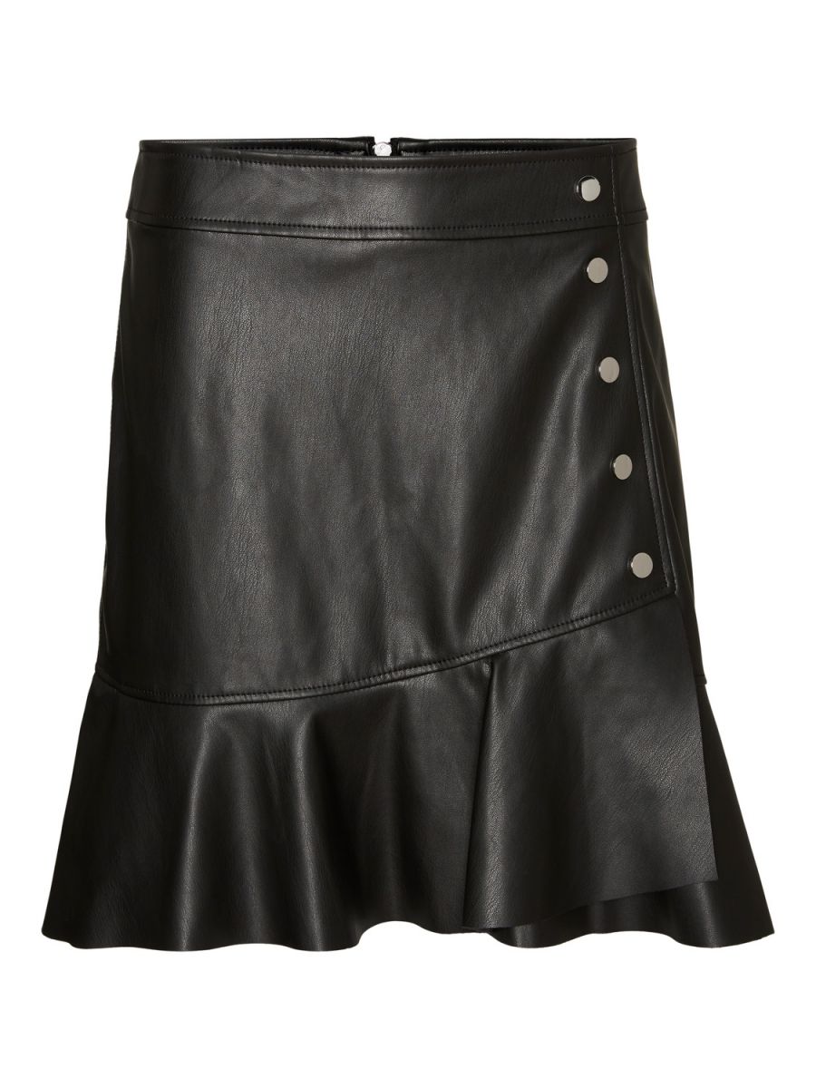 VMBUTTERLIV HW SHORT COATED SKIRT GA Black