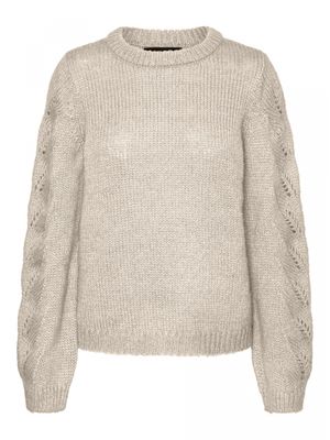 VMWINNIE LS O-NECK BLOUSE GA BOO Birch/DICTHE/BLACK