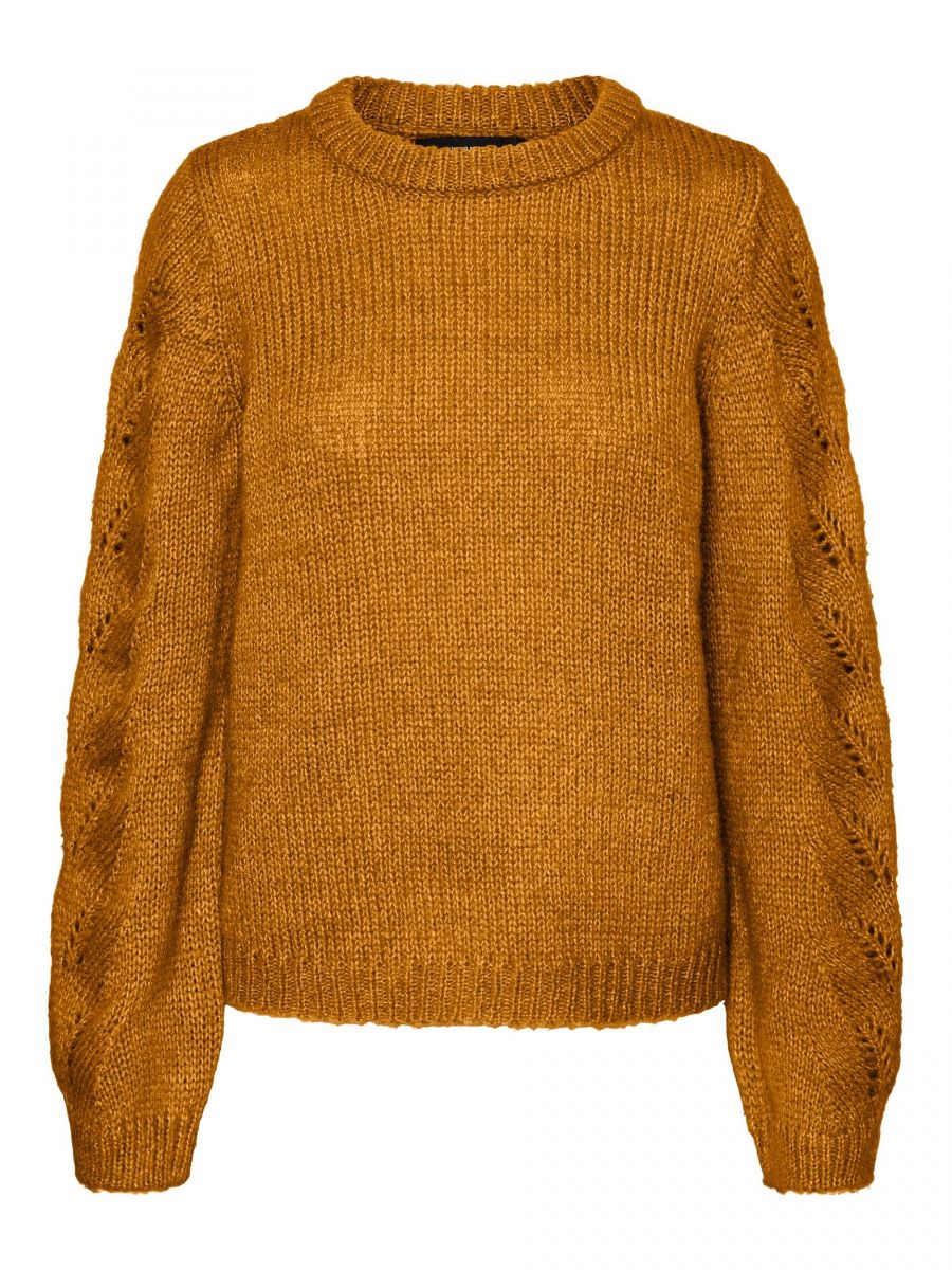 VMWINNIE LS O-NECK BLOUSE GA BOO Buckthorn Brown/VALL