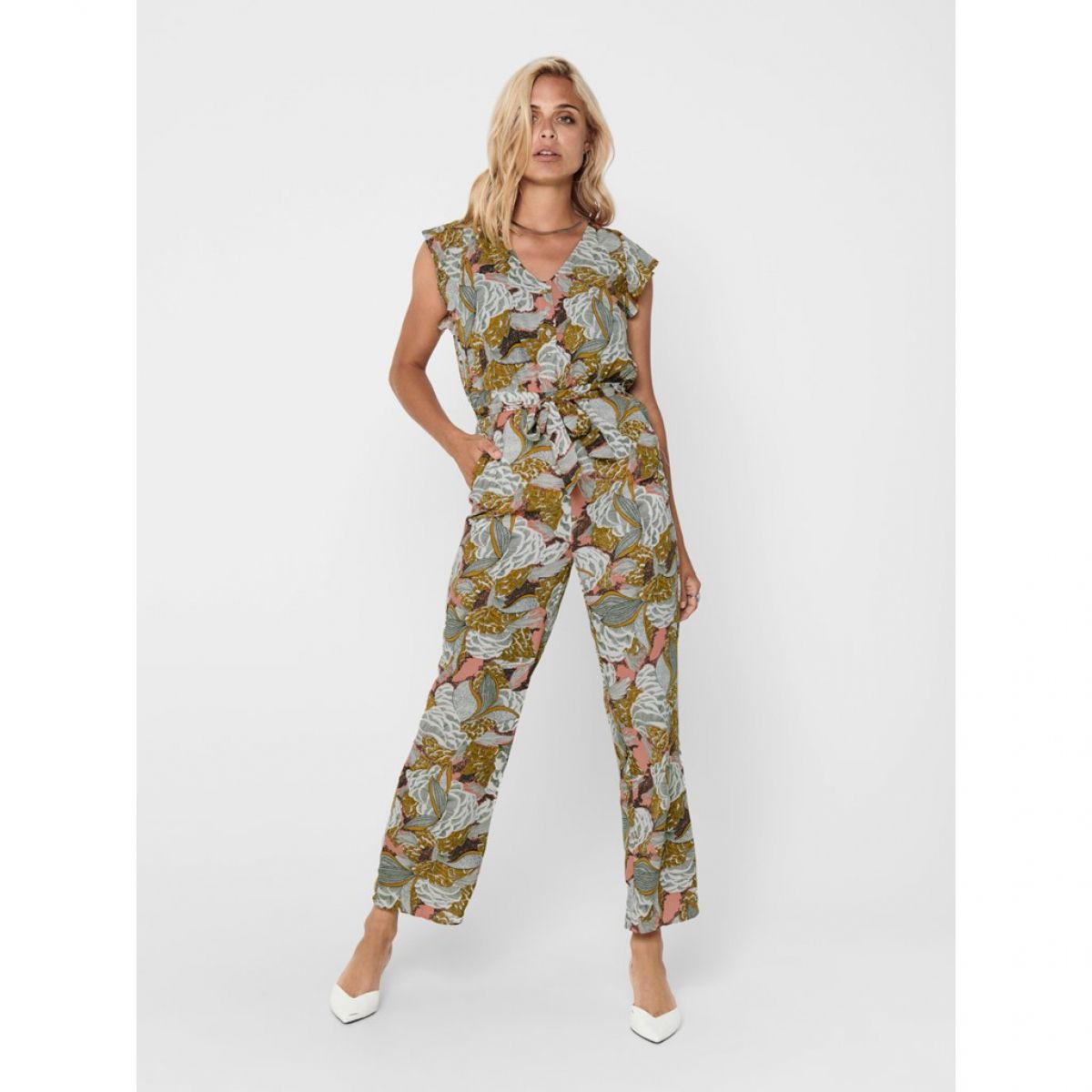 ONLBEARTRICE LIFE S/S JUMPSUIT WVN Terra Cotta/SURFER F