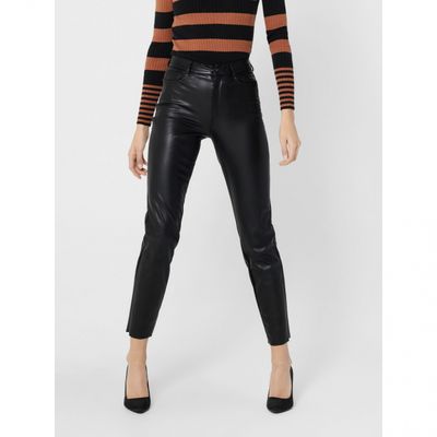 ONLEMILY HW ST ANK FAUX LEATHER PNT NOOS Black