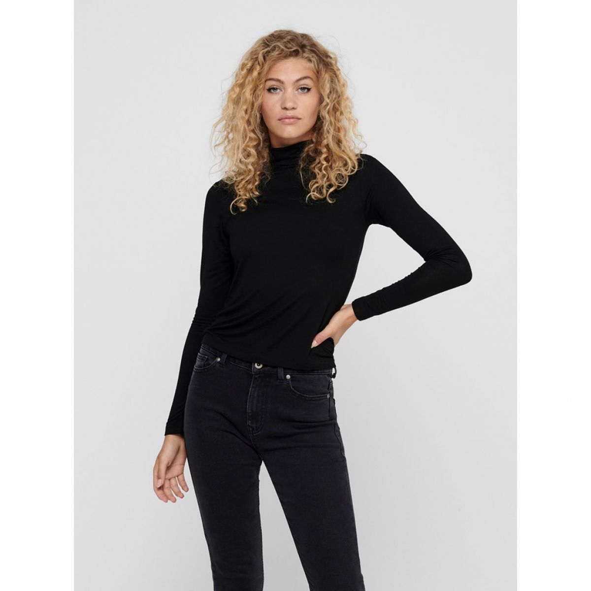 ONLLELA LIFE L/S ROLLNECK TOP NOOS JRS Black