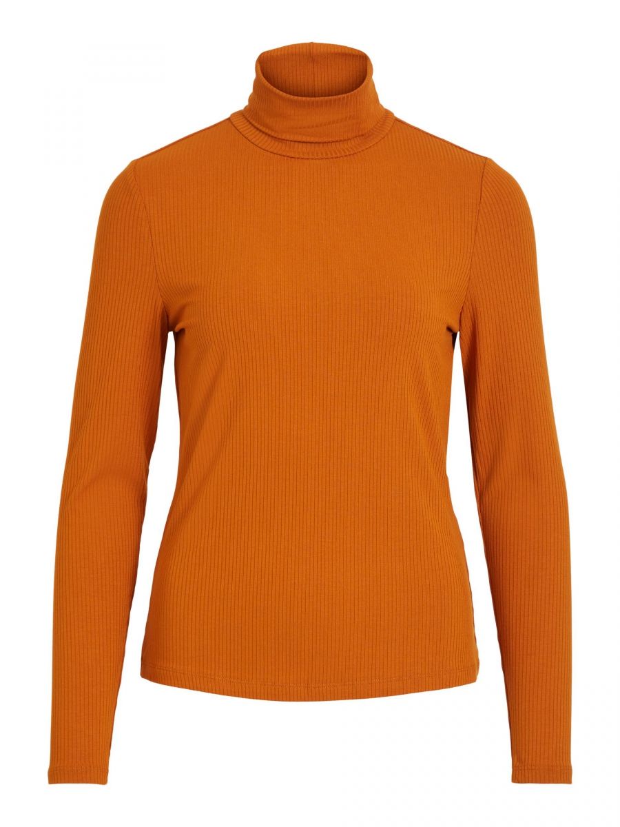 VISOLITTA RIB ROLLNECK L/S TOP/SU - NOOS Pumpkin Spice