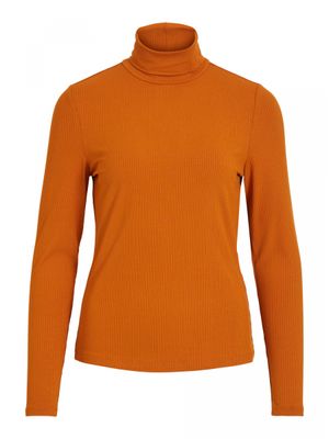 VISOLITTA RIB ROLLNECK L/S TOP/SU - NOOS Pumpkin Spice