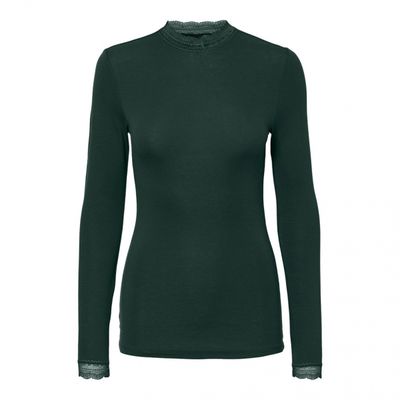 VMKATIE L/S FUNNEL LACE TEE GA COLOR Pine Grove