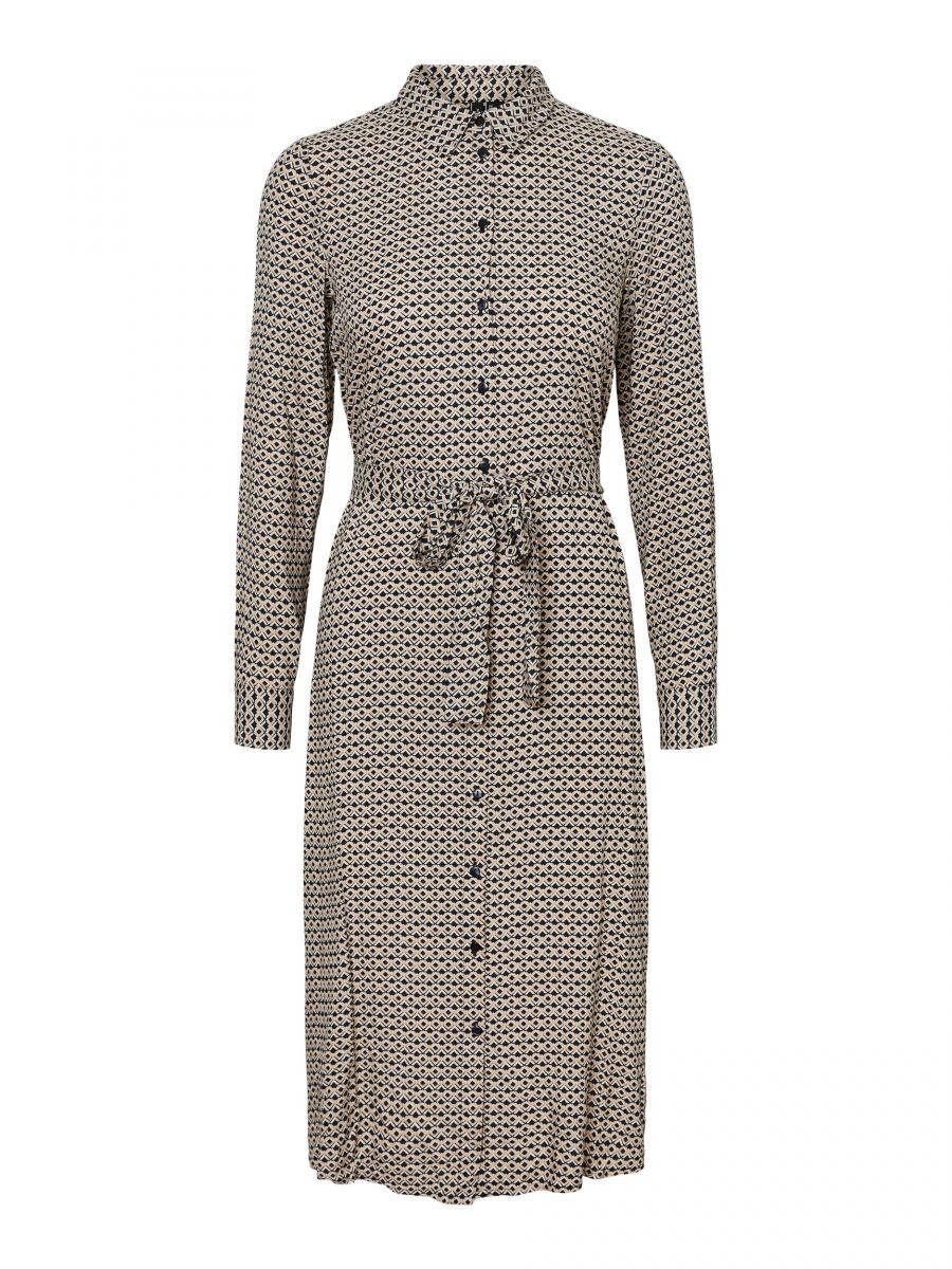 VMCARMEN LS CALF SHIRT DRESS WVN GA Navy Blazer