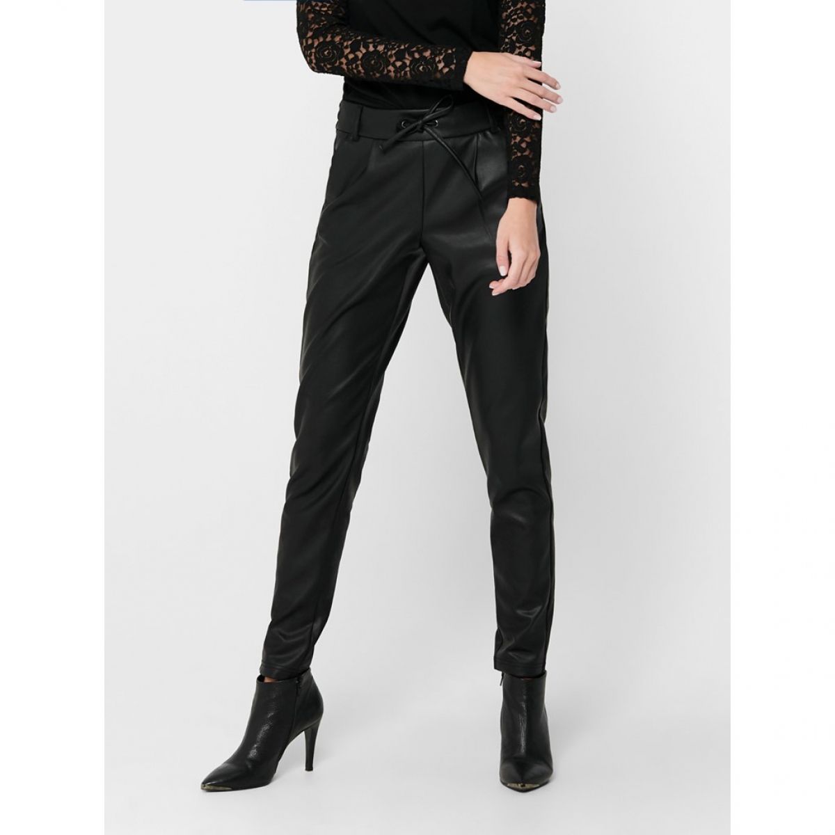 ONLPOPTRASH EASY COATED PANT PNT NOOS Black