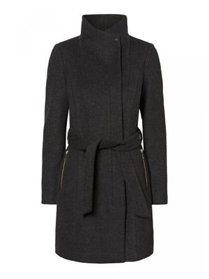 VMTWODOPE BELT 3/4 WOOL JACKET GA NOOS Dark Grey-MELANGE