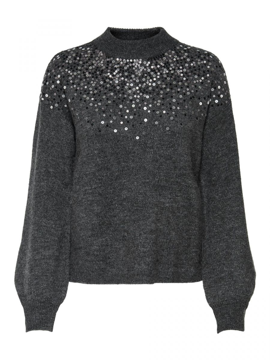 JDYNEWESTSPARKLE L/S PULLOVER KNT Dark Grey Melange/ME