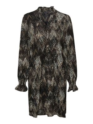 VMESTHER LS ABK DRESS GA AOP#7 Sepia Tint/MELANGE