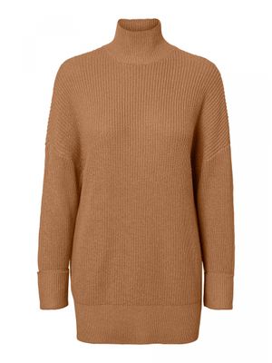 VMRUBERTA LS HIGHNECK BLOUSE GA BF Tobacco Brown