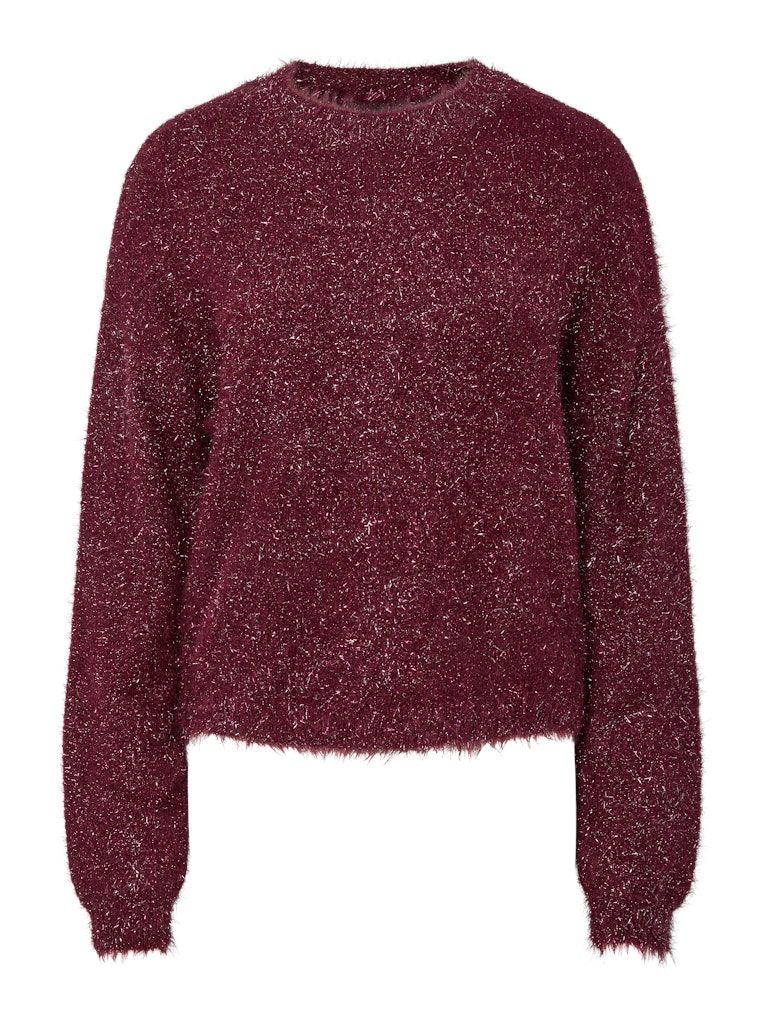PCMIE LS O-NECK KNIT Tawny Port