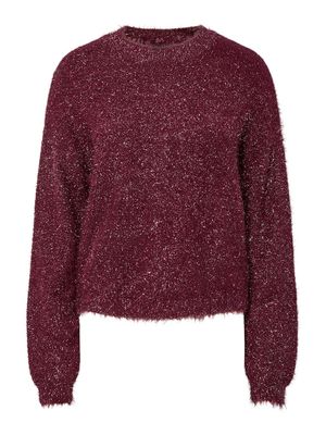 PCMIE LS O-NECK KNIT Tawny Port