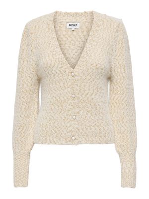 ONLROSETTE LS CARDIGAN CS KNT Egret/Pale Gold Glit
