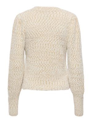 ONLROSETTE LS CARDIGAN CS KNT Egret/Pale Gold Glit
