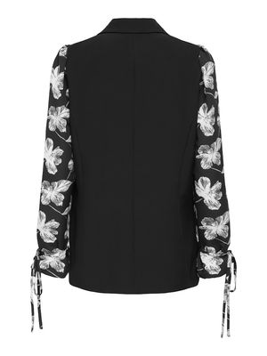 ONLMELLIE LIFE L/S MIX BLAZER TLR CS Black-FLOWER SLEEVS