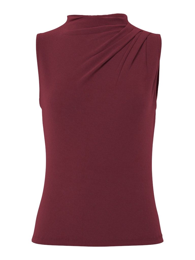 PCMADISON SL DRAPED TOP JRS NOOS BC Tawny Port