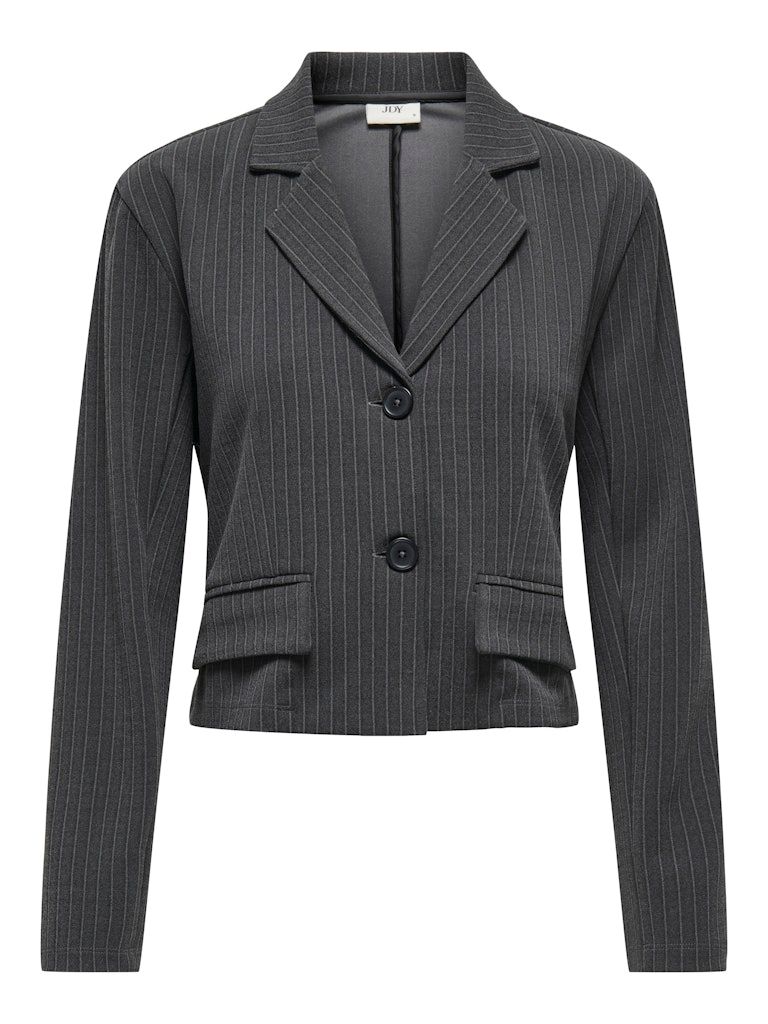 JDYDOLORES L/S BLAZER JRS Dark Grey Melange-PINSTRIPE