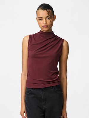 PCMADISON SL DRAPED TOP JRS NOOS BC Tawny Port