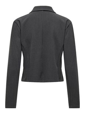 JDYDOLORES L/S BLAZER JRS Dark Grey Melange-PINSTRIPE