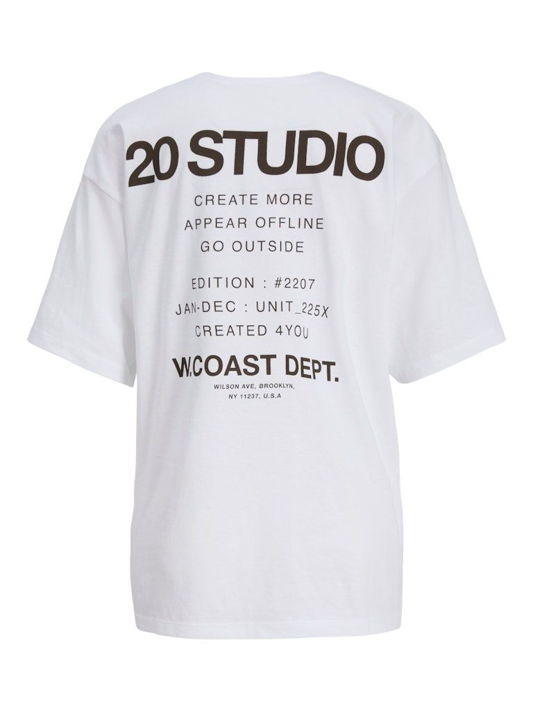 JXMILLOW LOOSE SS TEE JRS SP625 Bright White/20 STUD