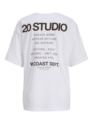 JXMILLOW LOOSE SS TEE JRS SP625 Bright White/20 STUD