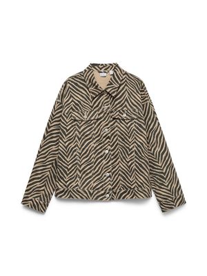 VMTESSA LS OVERSIZE DNM AOP JACKET NOOS Silver Mink/ZEBRA