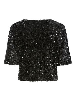 PCKAM 2/4 CARDIGAN JRS BC Black/Black sequins