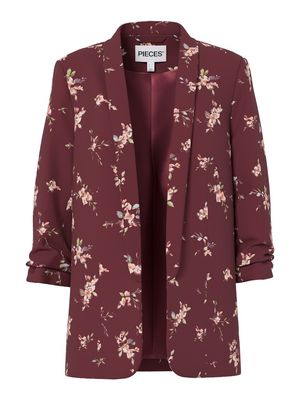 PCBOSELLA 3/4 PRINTED BLAZER NOOS BC Tawny Port/FLOWER